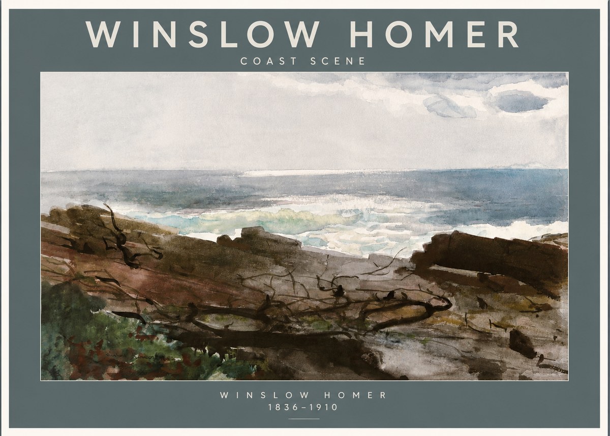 Winslow Homer Coast Scene No2 - Juliste