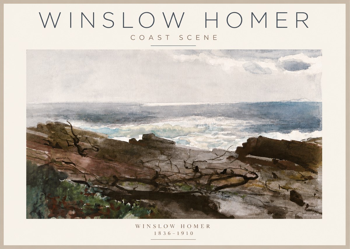 Winslow Homer Coast Scene No3 - Juliste
