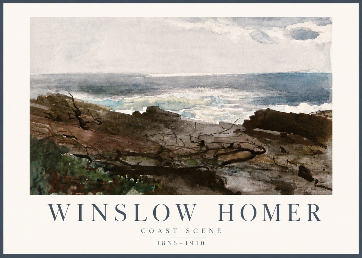 Winslow Homer Coast Scene No4 - Juliste
