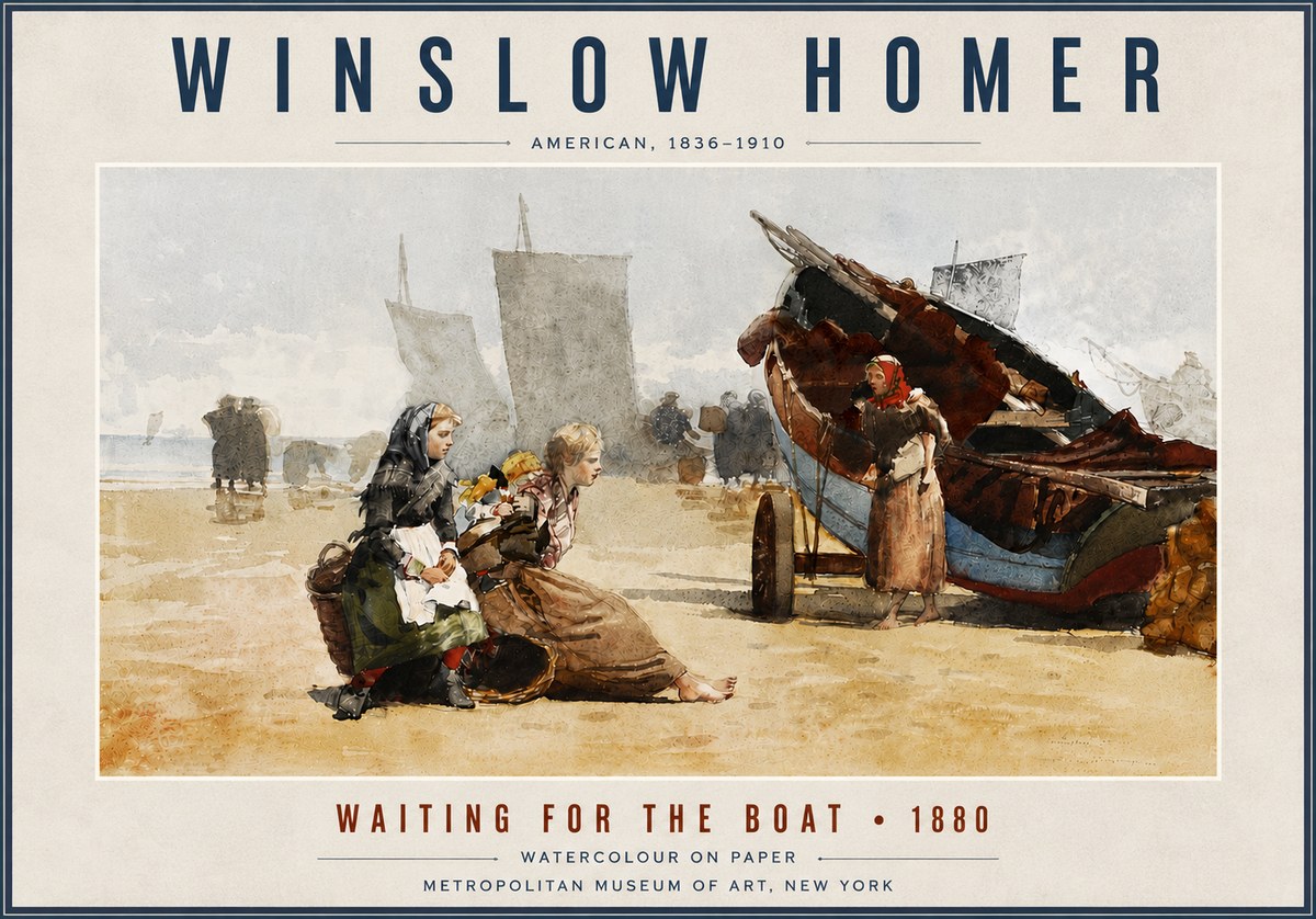Winslow Homer Waiting for the Boat No5 - Juliste