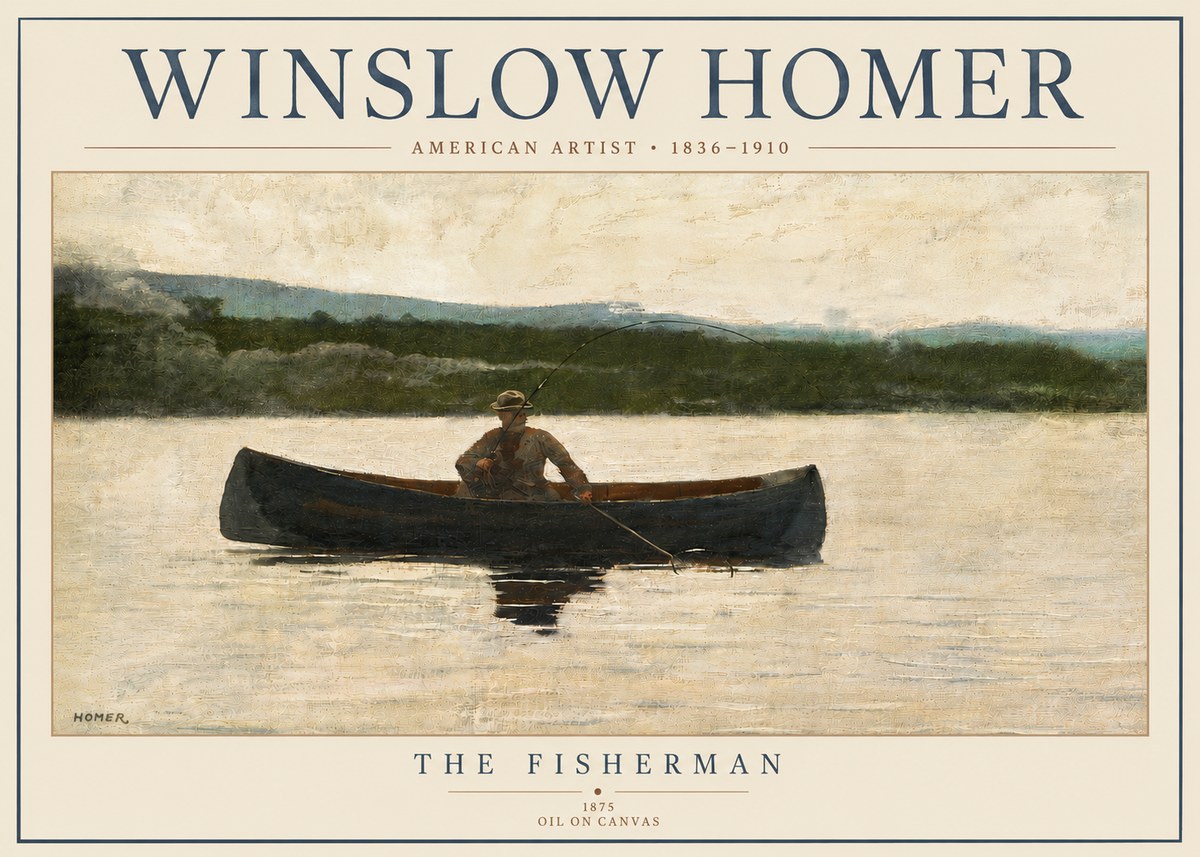 Winslow Homer The Fisherman No4 - Juliste