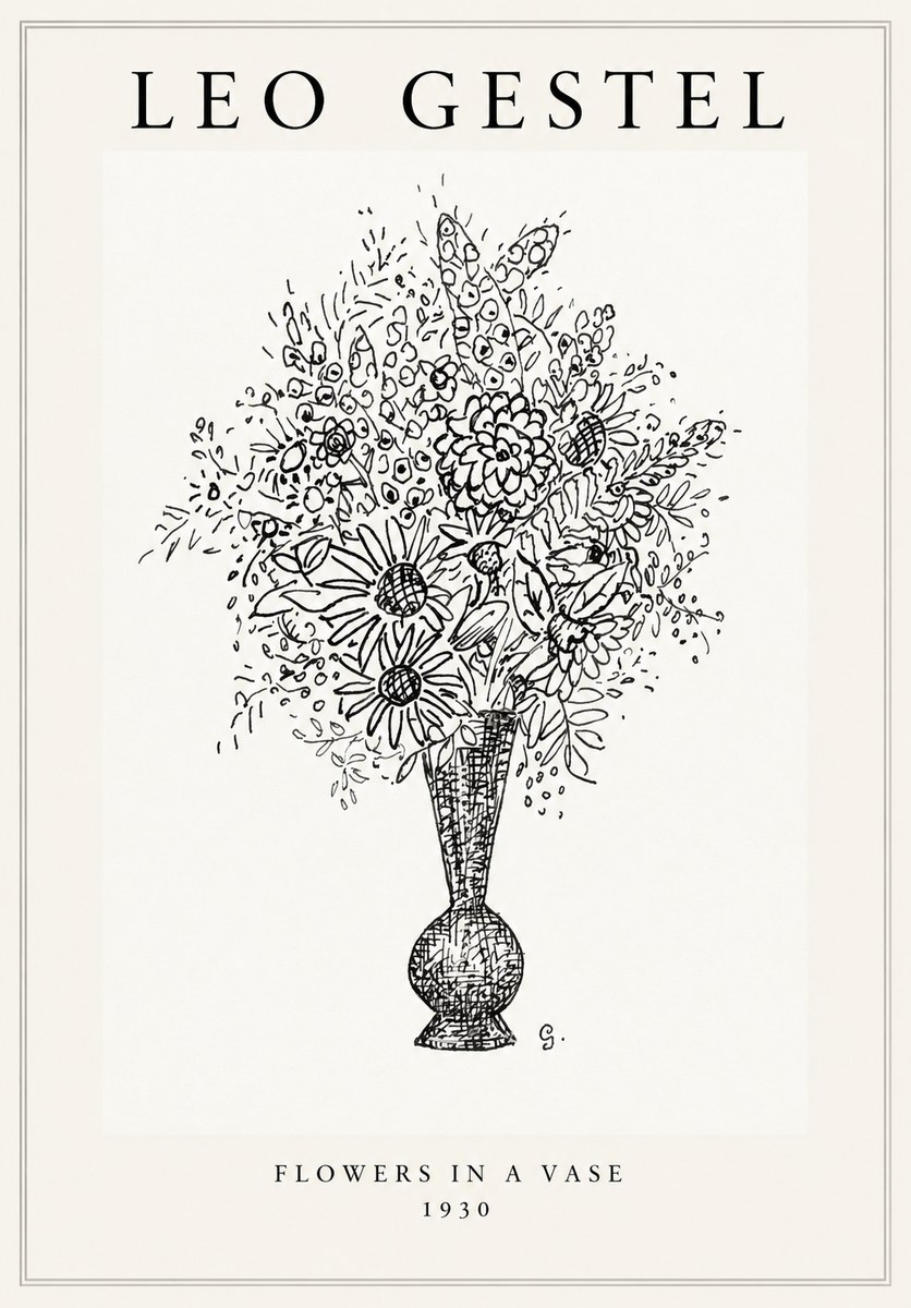 Leo Gestel Flowers in a Vase No1 - Juliste