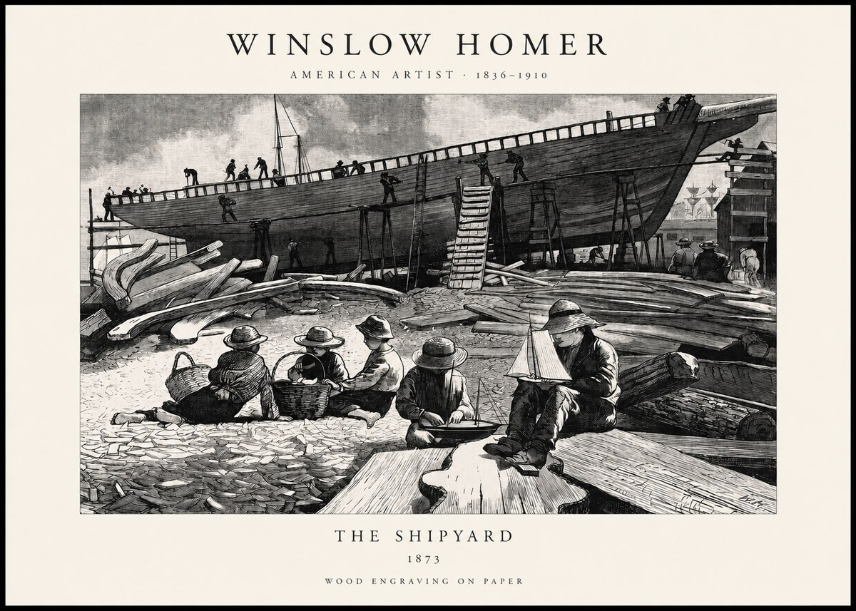 Winslow Homer The Shipyard No1 - Juliste