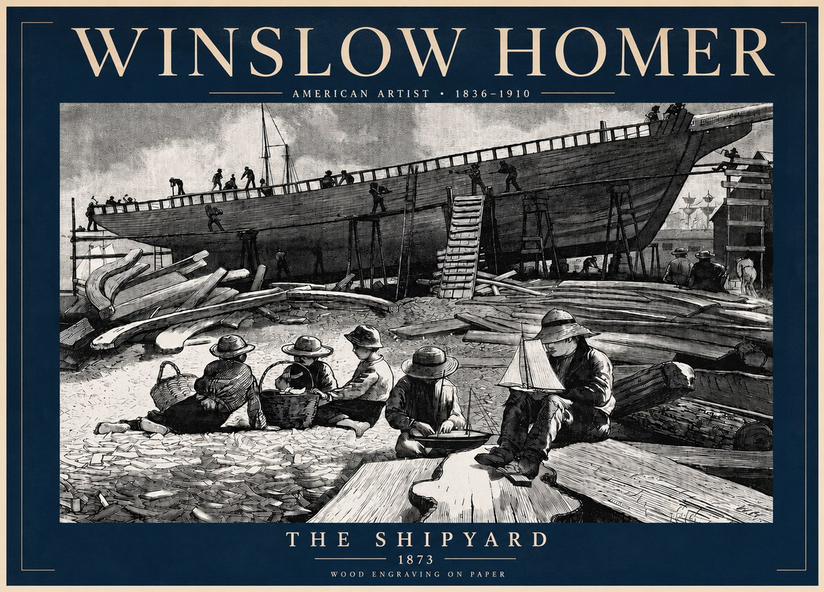 Winslow Homer The Shipyard No4 - Juliste