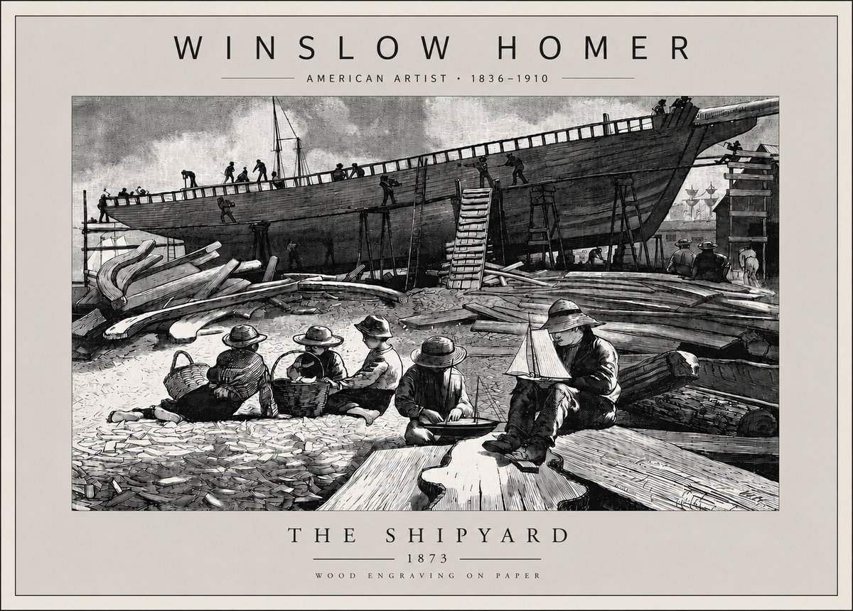 Winslow Homer The Shipyard No5 - Juliste