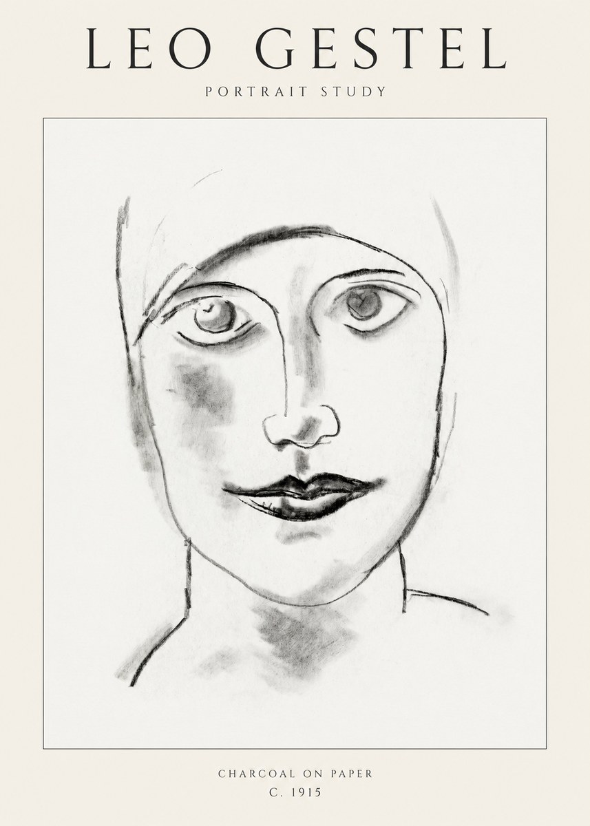 Leo Gestel Portrait Study I No1 - Juliste