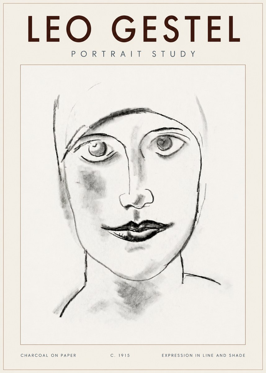 Leo Gestel Portrait Study I No4 - Juliste