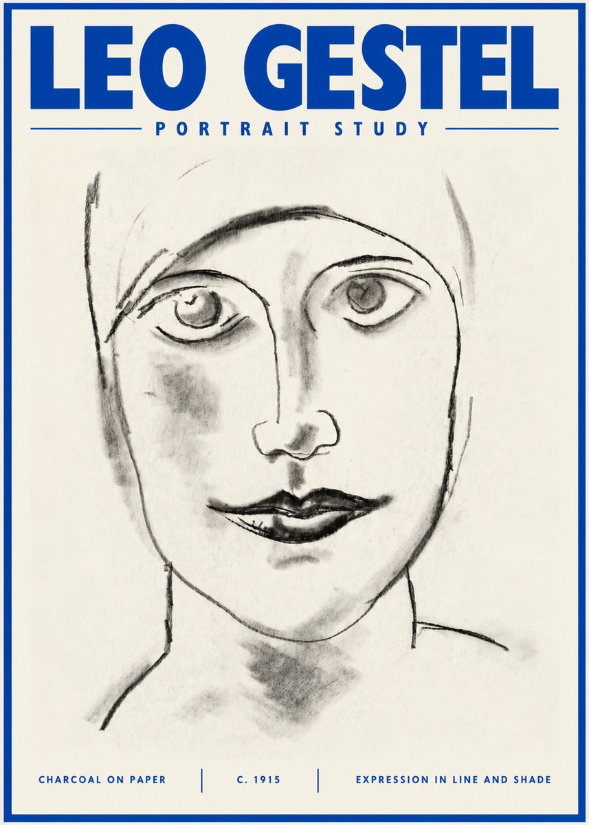 Leo Gestel Portrait Study I No6 - Juliste