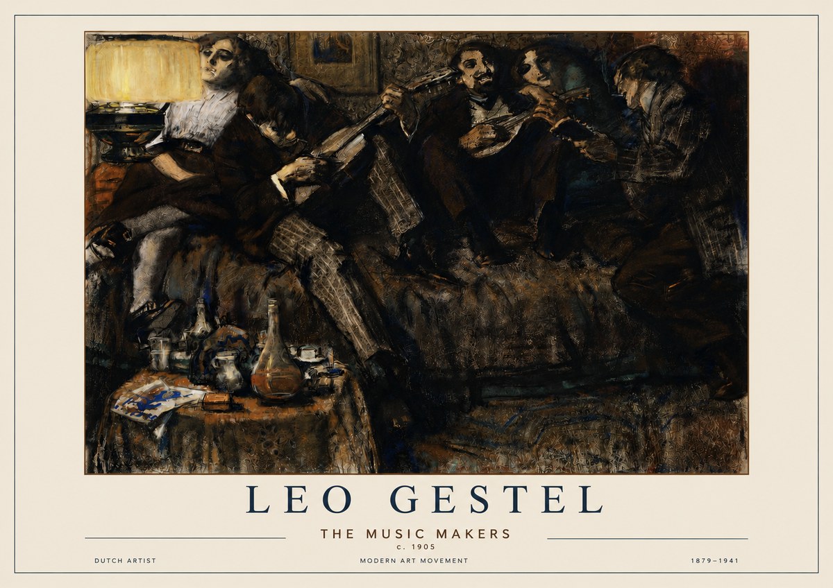 Leo Gestel The Music Makers No3 - Juliste