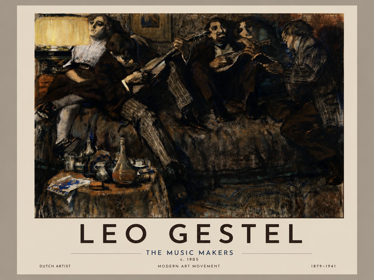 Leo Gestel The Music Makers No4 - Juliste
