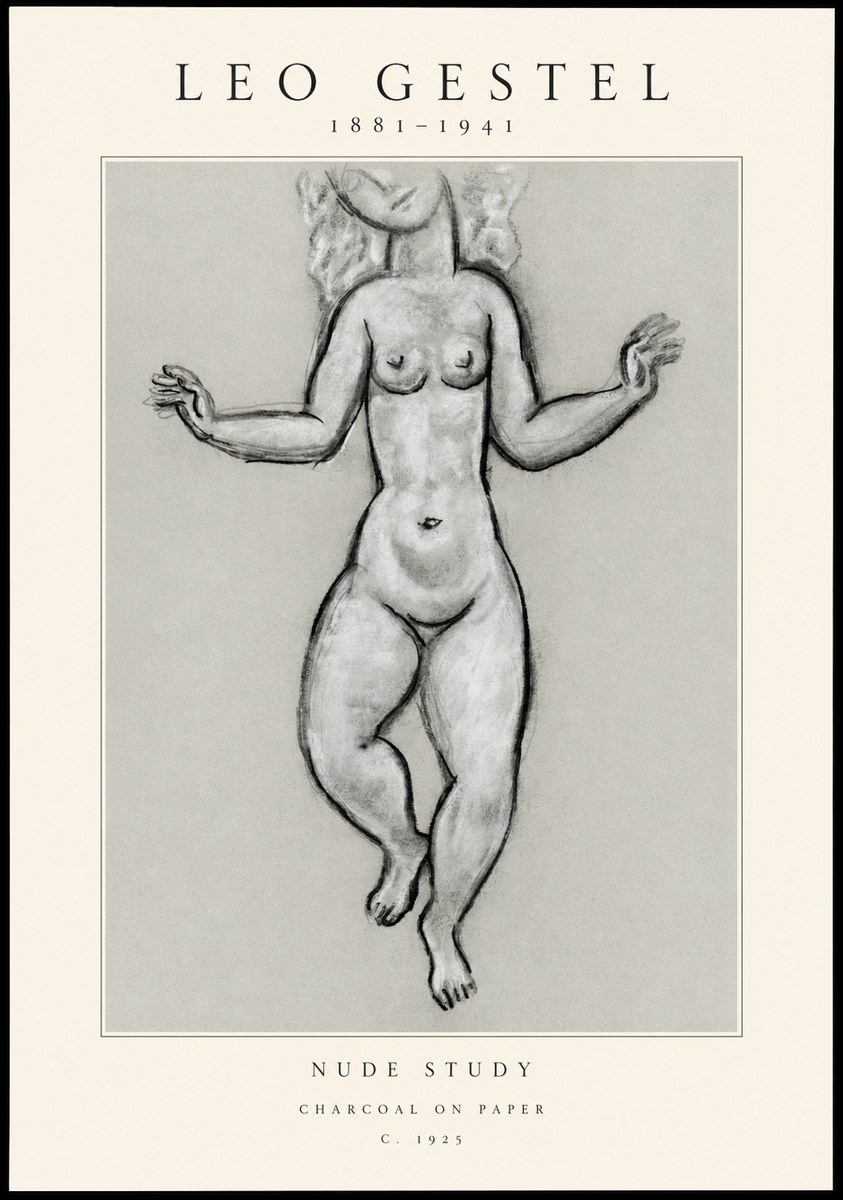 Leo Gestel Nude Study No1 - Juliste