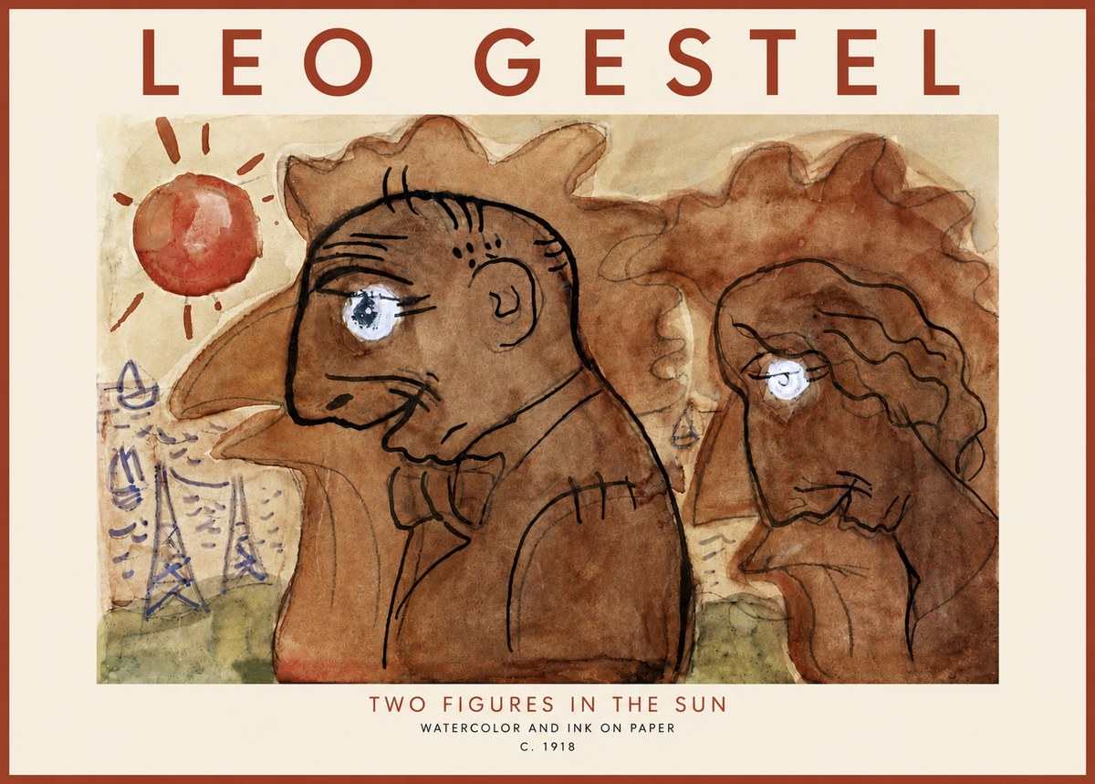 Leo Gestel Two Figures in the Sun No3 - Juliste