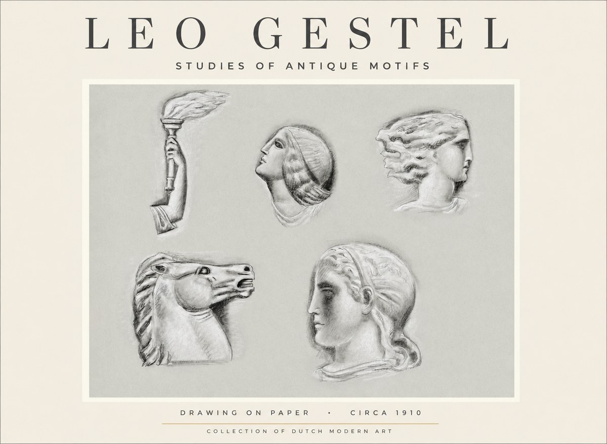 Leo Gestel Studies of Antique Motifs No1 - Juliste