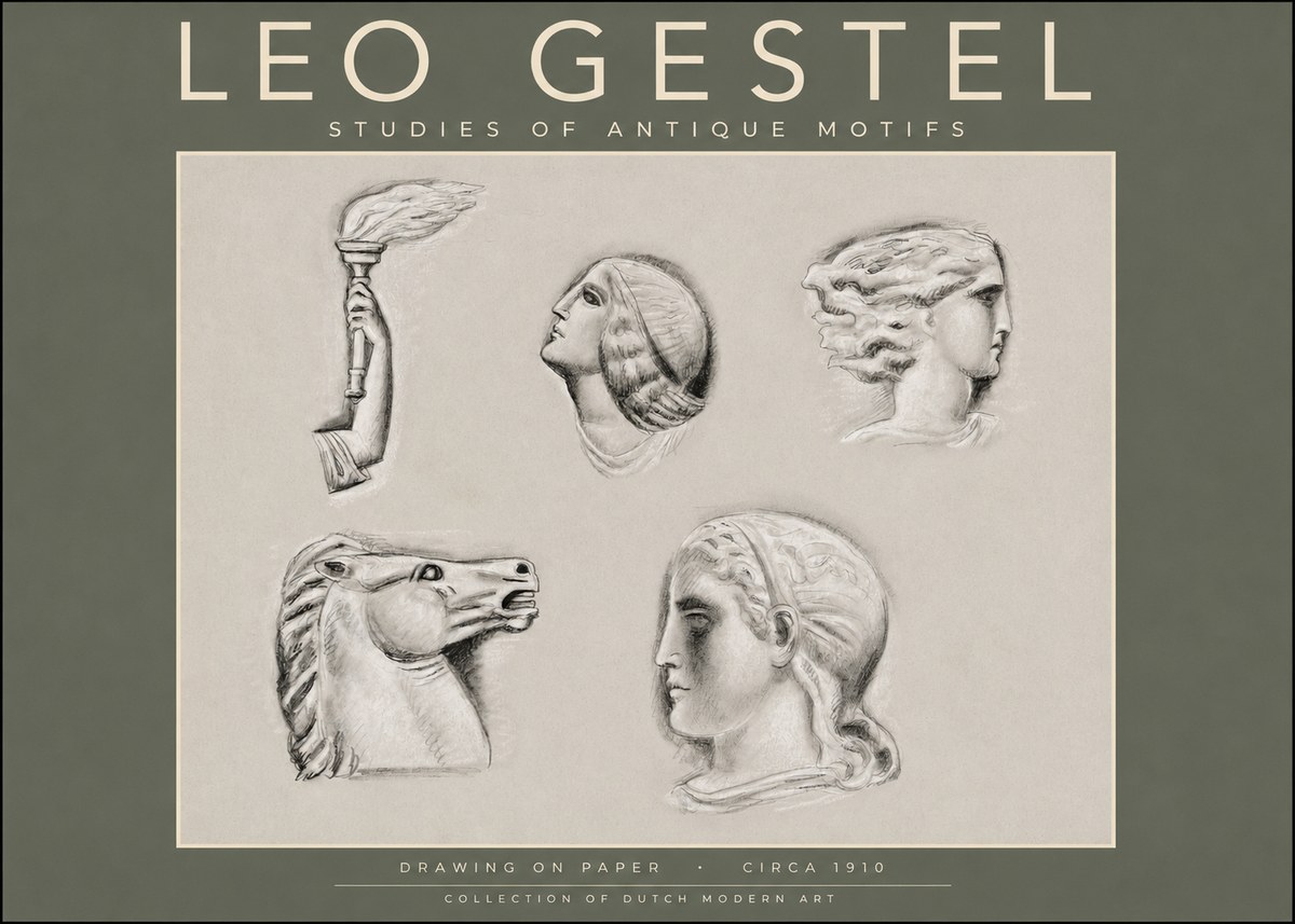 Leo Gestel Studies of Antique Motifs No2 - Juliste