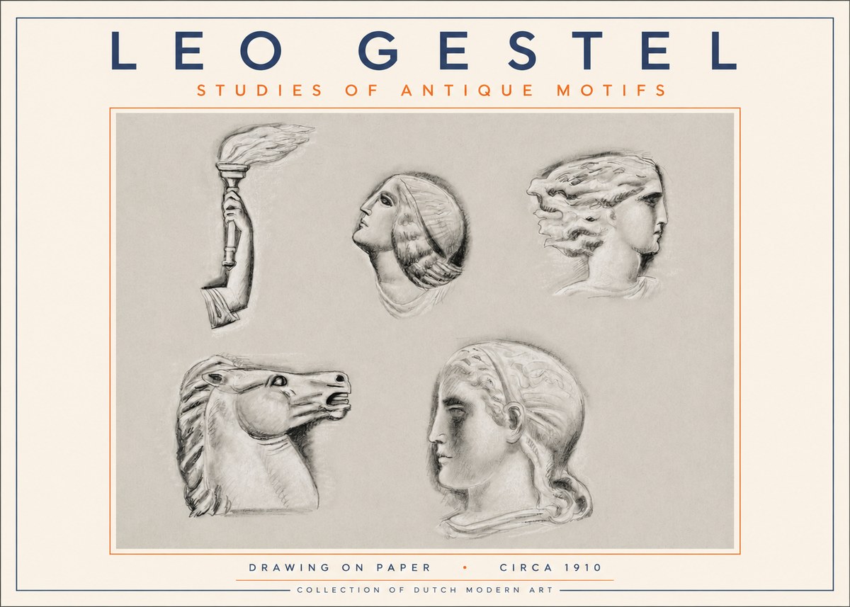 Leo Gestel Studies of Antique Motifs No3 - Juliste