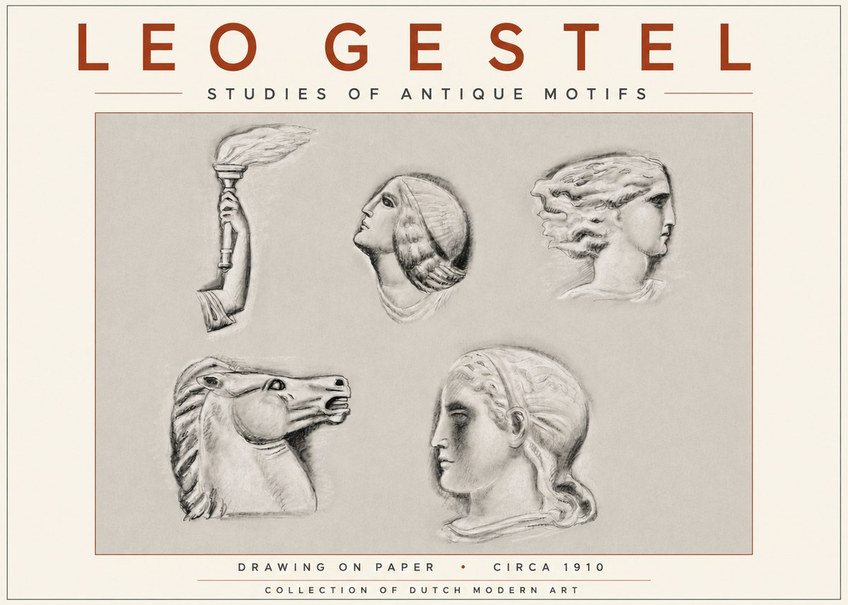 Leo Gestel Studies of Antique Motifs No6 - Juliste
