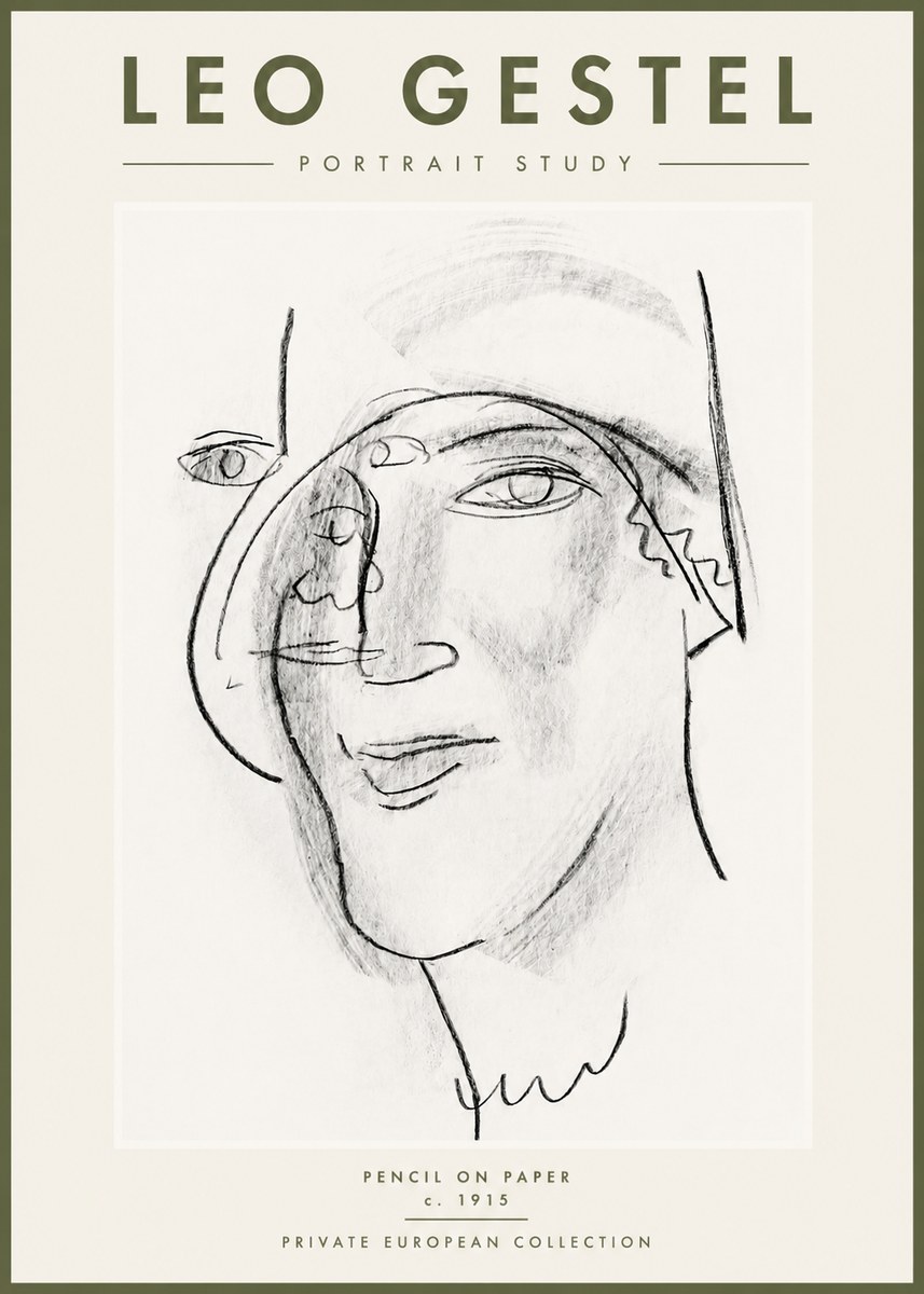 Leo Gestel Portrait Study II No3 - Juliste
