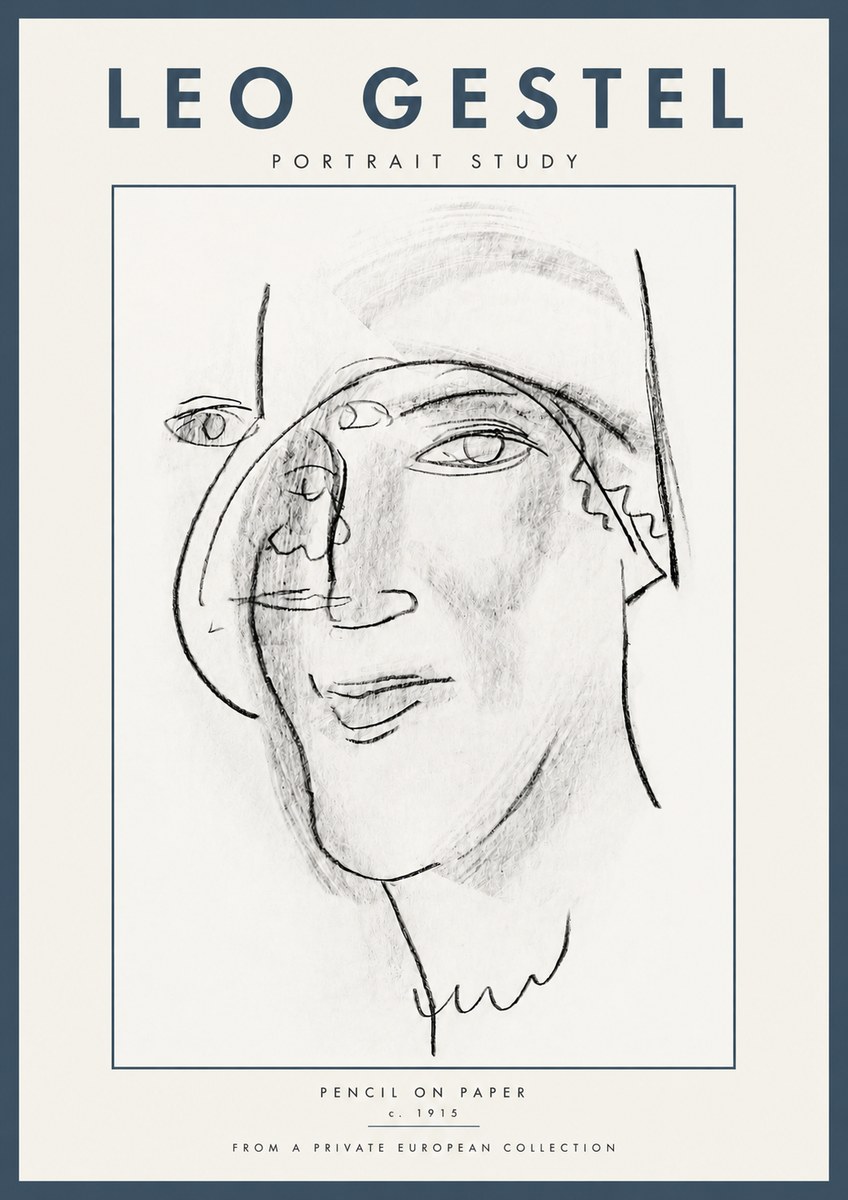 Leo Gestel Portrait Study II No5 - Juliste