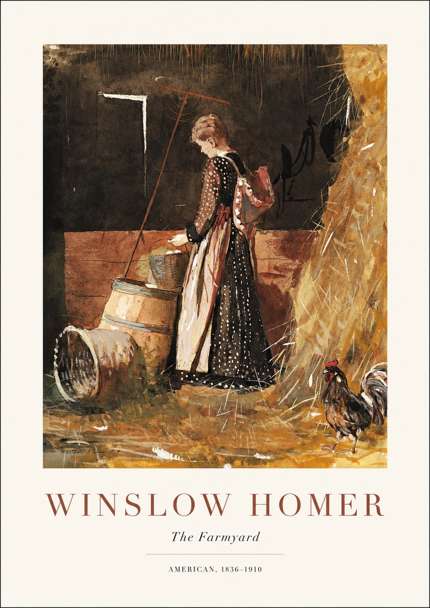 Winslow Homer The Farmyard No1 - Juliste