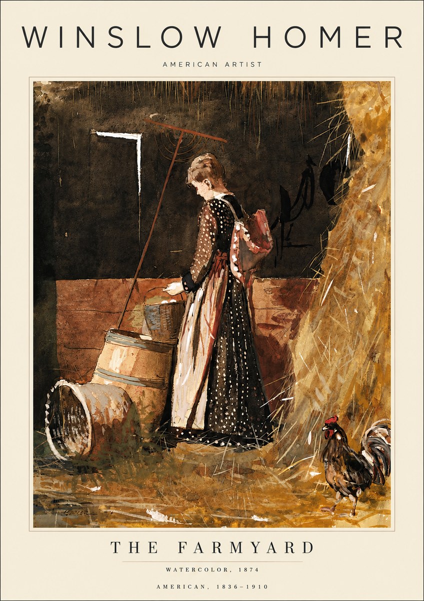 Winslow Homer The Farmyard No5 - Juliste
