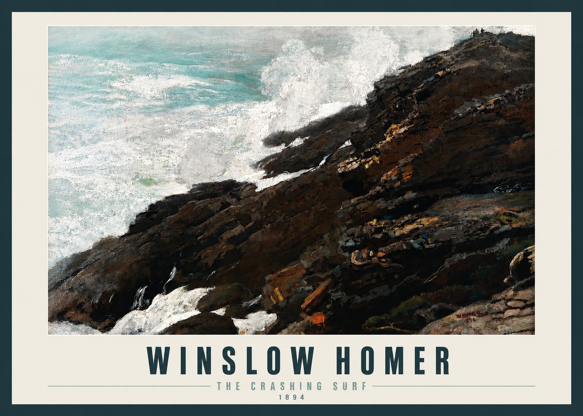 Winslow Homer The Crashing Surf No4 - Juliste