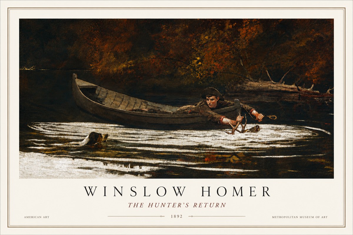 Winslow Homer The Hunter's Return No3 - Juliste