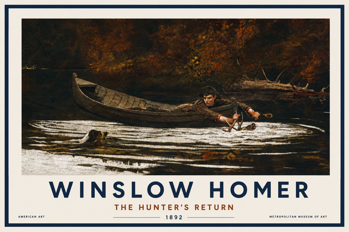 Winslow Homer The Hunter's Return No4 - Juliste