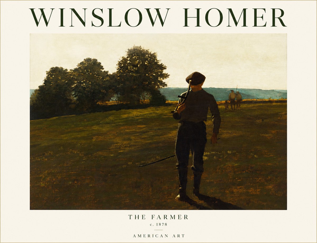 Winslow Homer The Farmer No1 - Juliste
