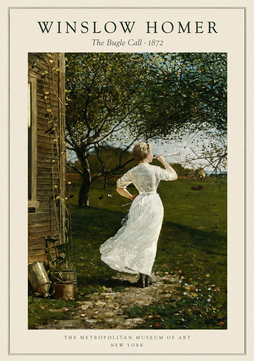 Winslow Homer The Bugle Call No1 - Juliste