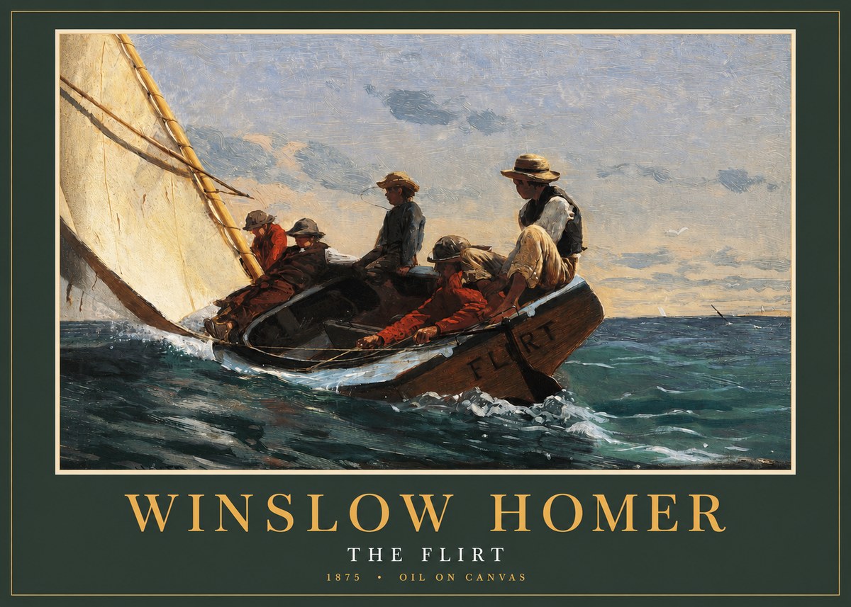 Winslow Homer The Flirt No2 - Juliste