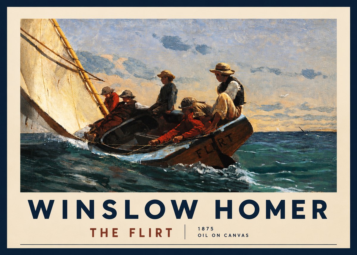 Winslow Homer The Flirt No3 - Juliste