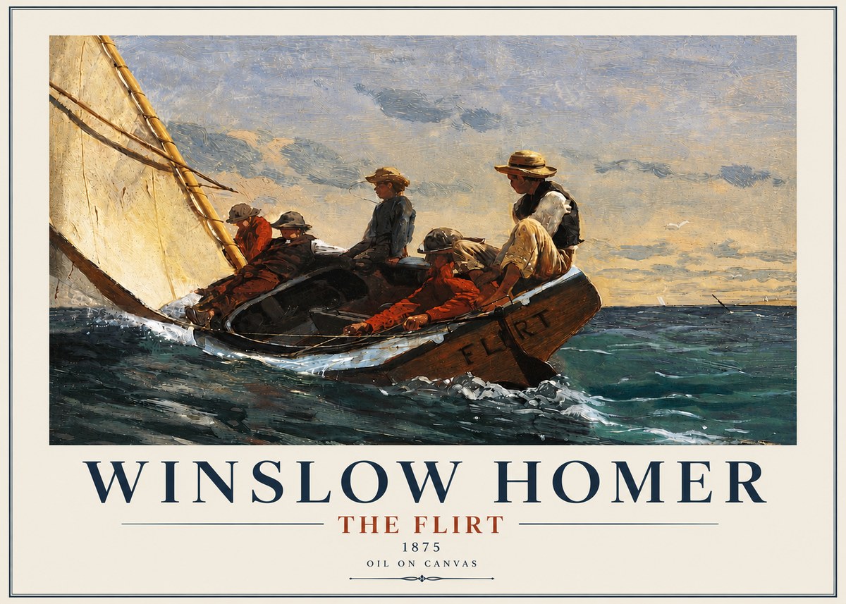 Winslow Homer The Flirt No4 - Juliste
