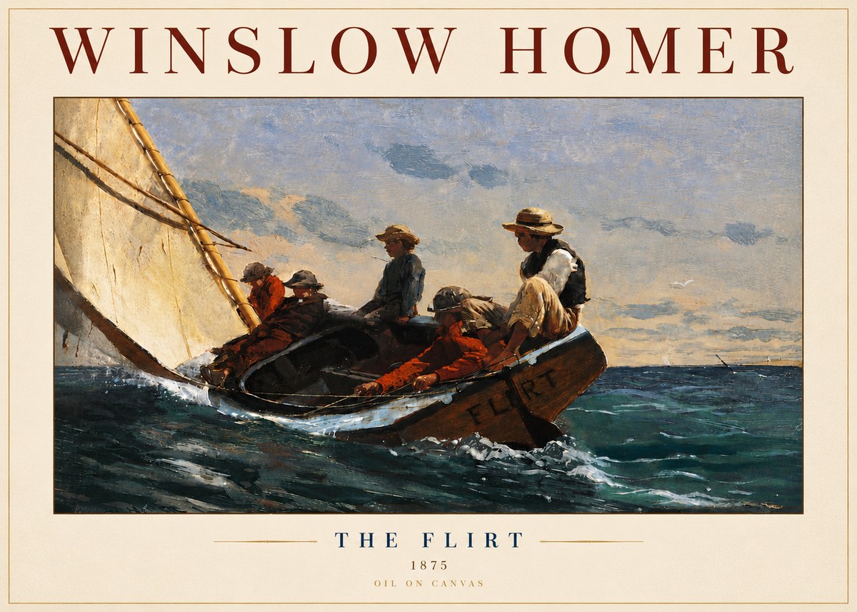 Winslow Homer The Flirt No5 - Juliste
