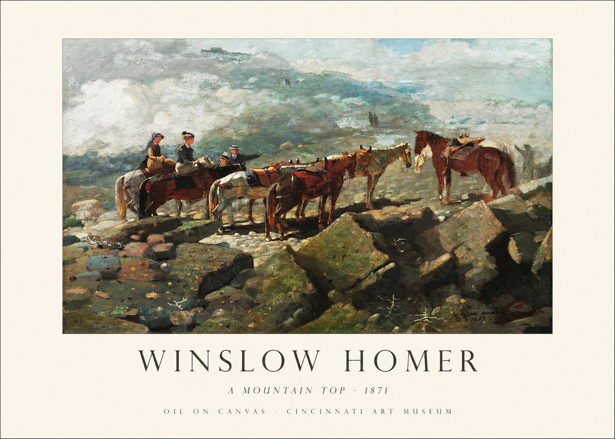 Winslow Homer A Mountain Top No1 - Juliste