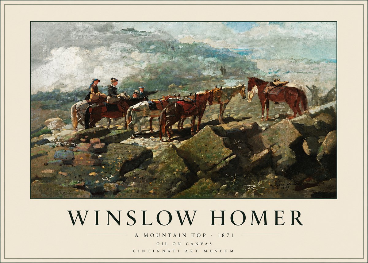 Winslow Homer A Mountain Top No3 - Juliste