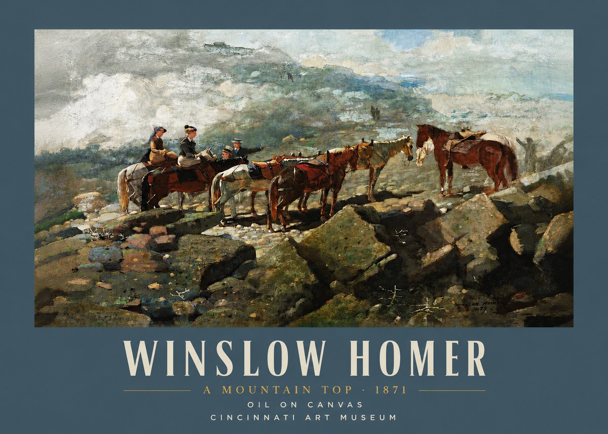 Winslow Homer A Mountain Top No4 - Juliste
