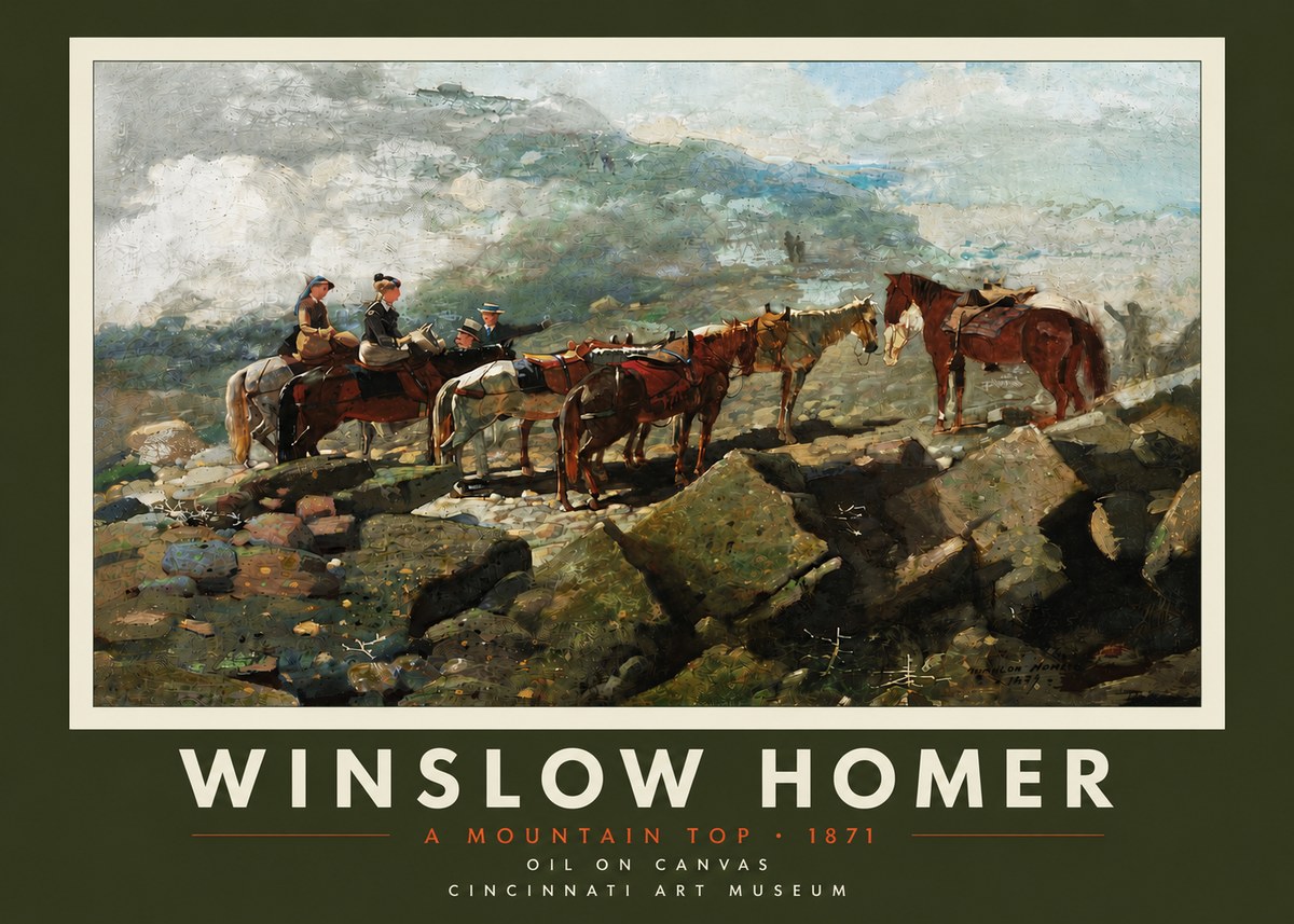 Winslow Homer A Mountain Top No5 - Juliste