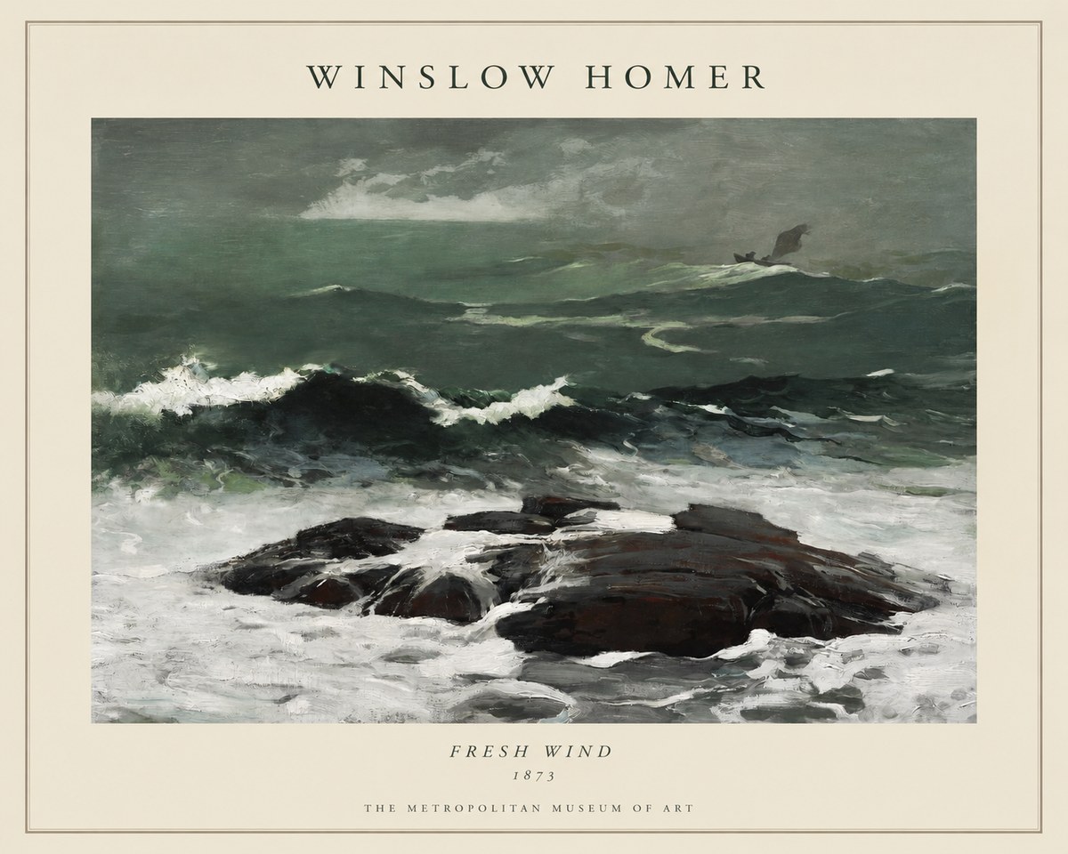Winslow Homer Fresh Wind No1 - Juliste