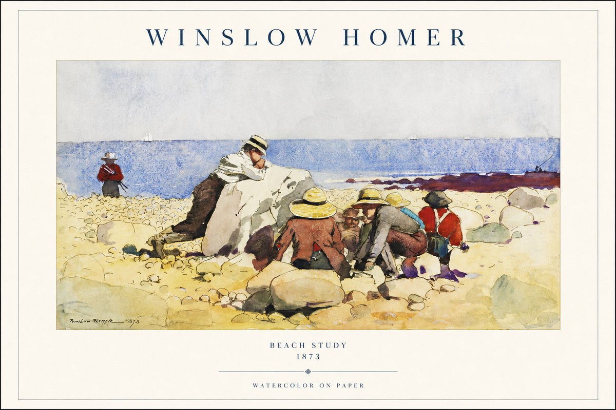 Winslow Homer Beach Study No1 - Juliste
