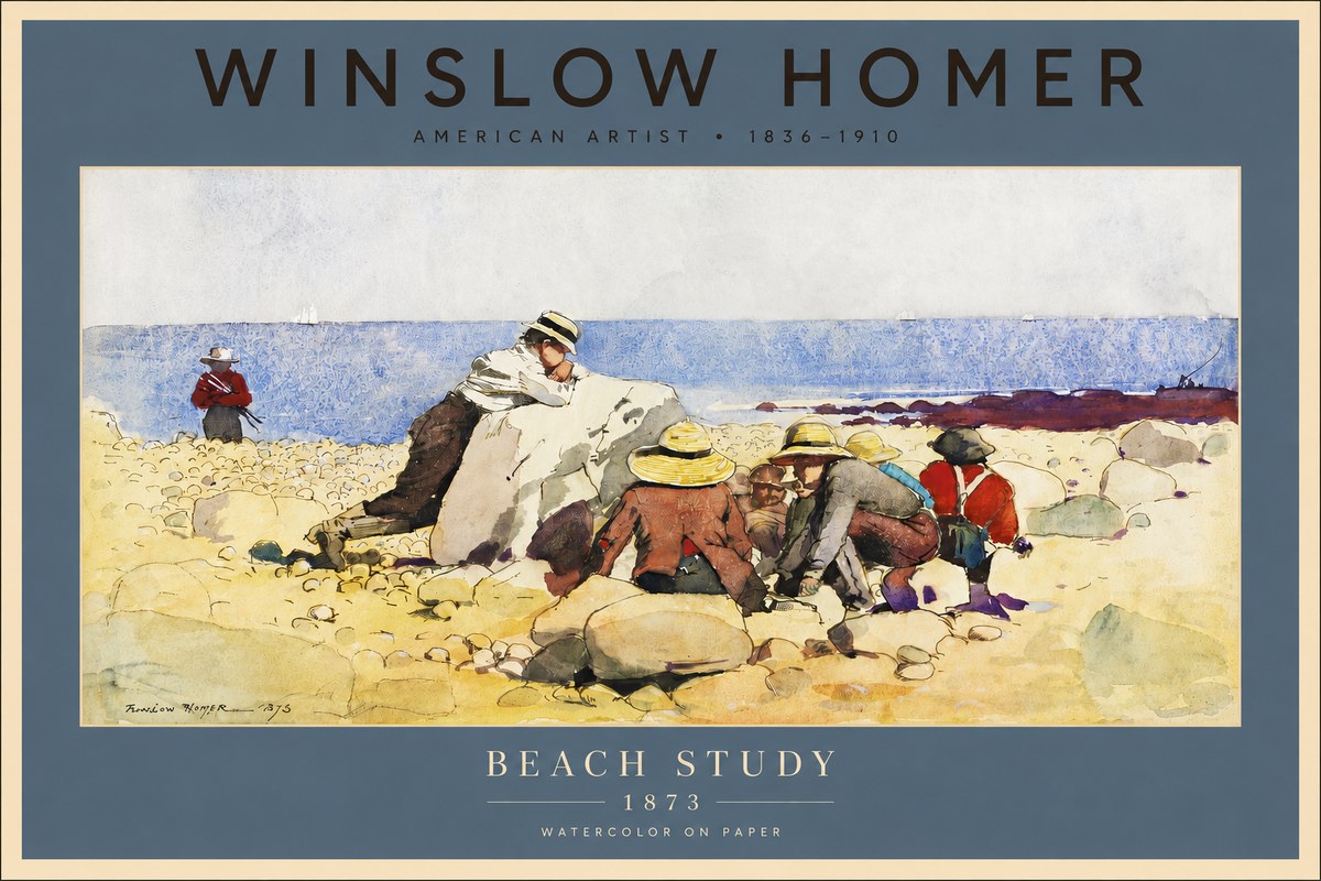 Winslow Homer Beach Study No2 - Juliste