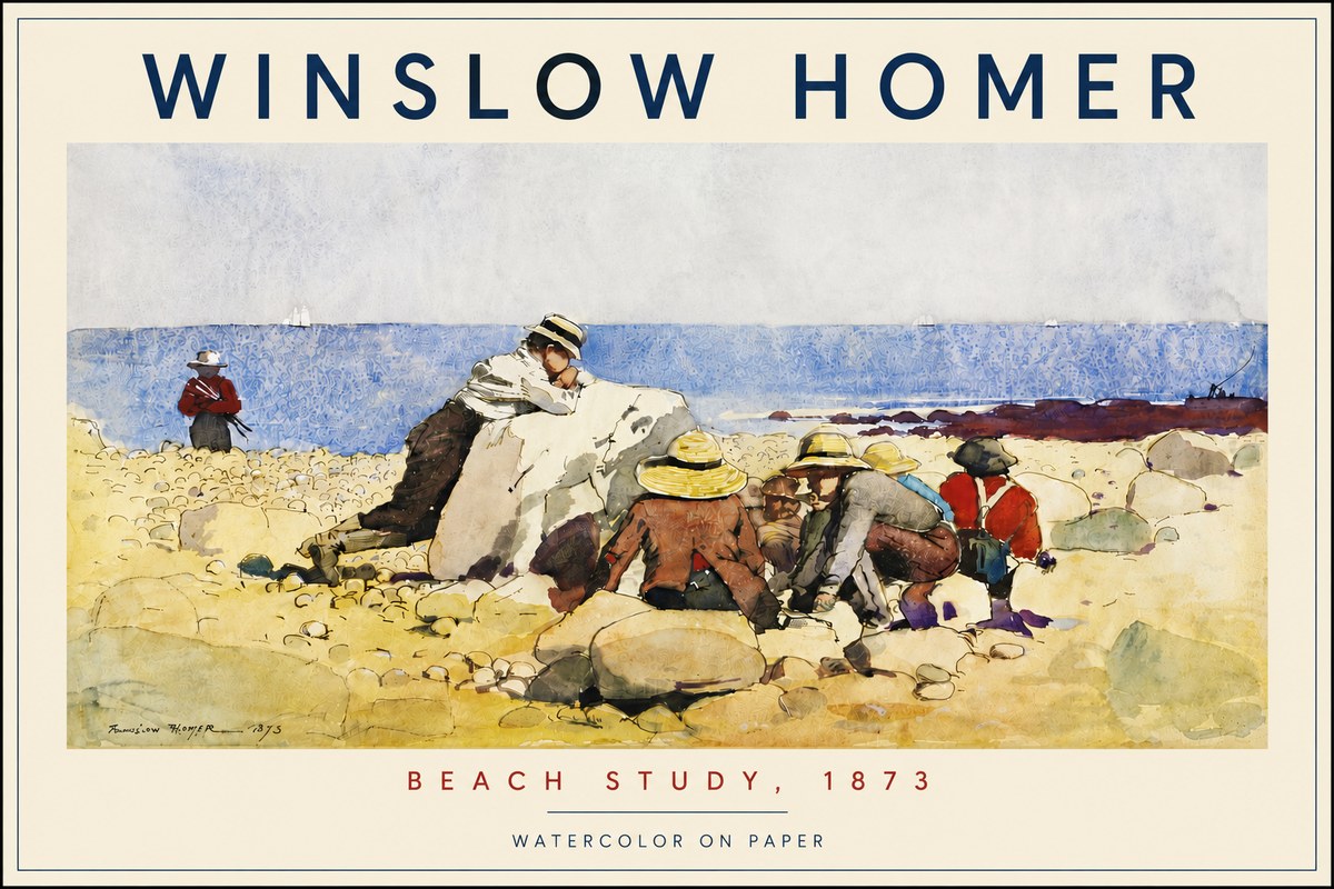 Winslow Homer Beach Study No4 - Juliste