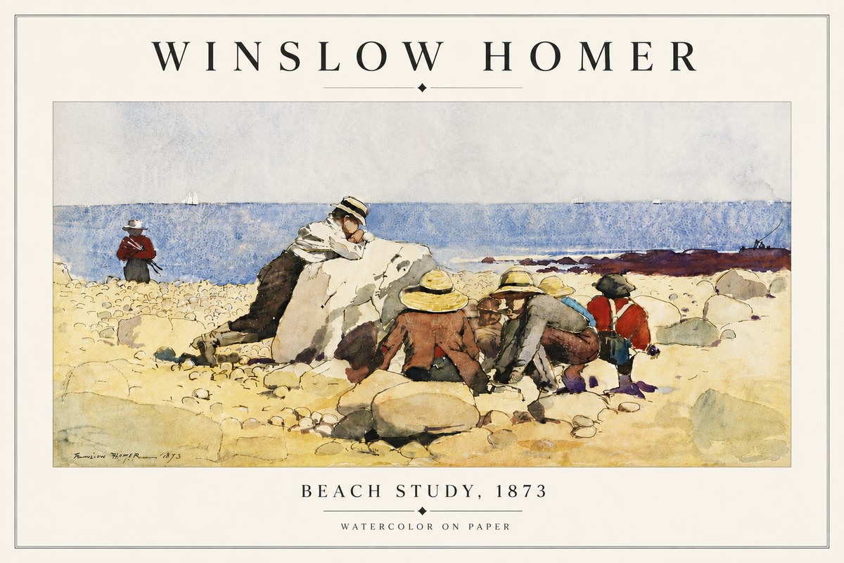 Winslow Homer Beach Study No6 - Juliste