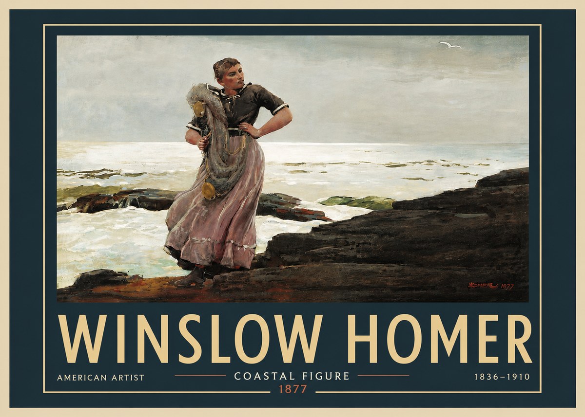 Winslow Homer Coastal Figure No5 - Juliste