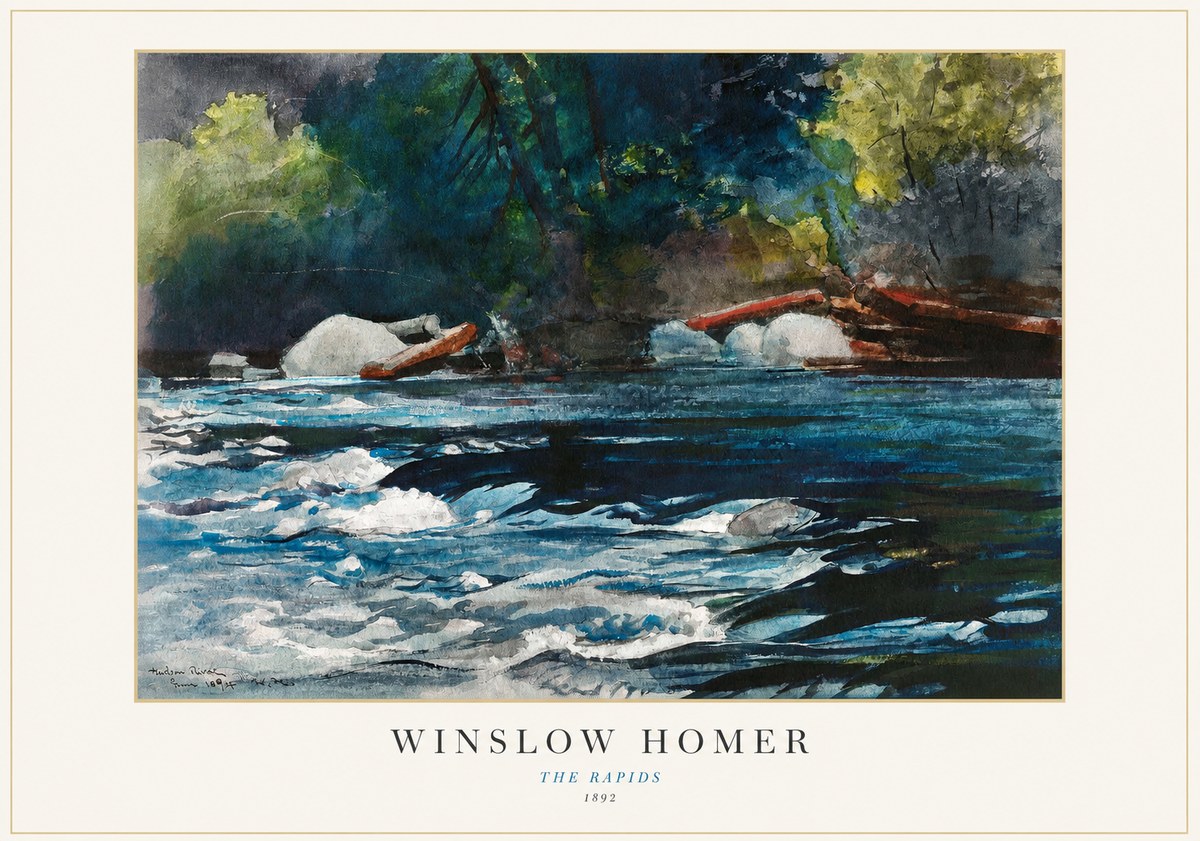 Winslow Homer The Rapids No1 - Juliste