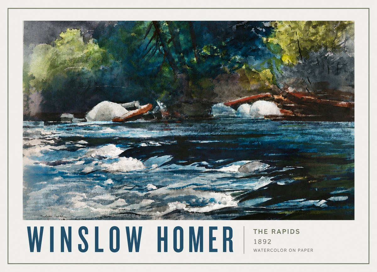 Winslow Homer The Rapids No4 - Juliste
