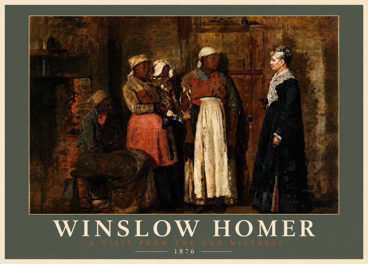 Winslow Homer A Visit from the Old Mistress No4 - Juliste