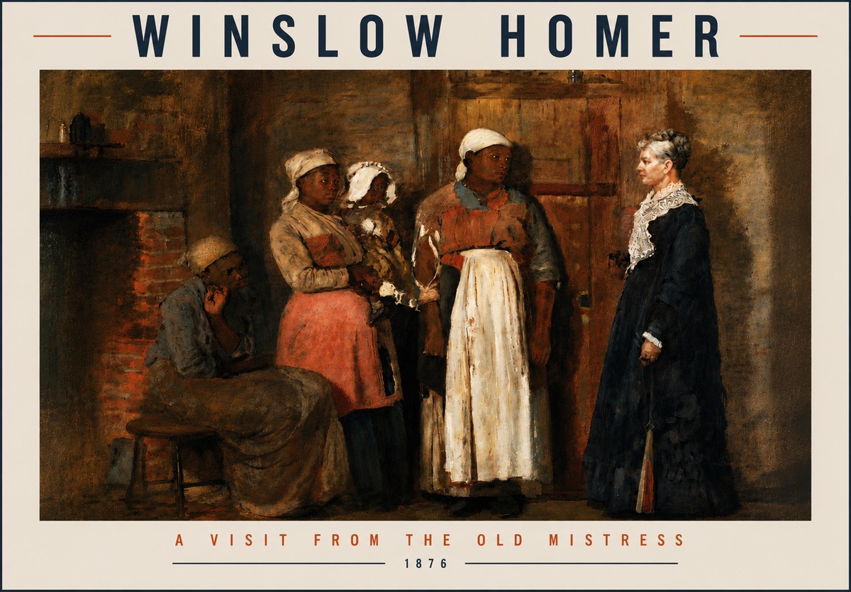 Winslow Homer A Visit from the Old Mistress No6 - Juliste