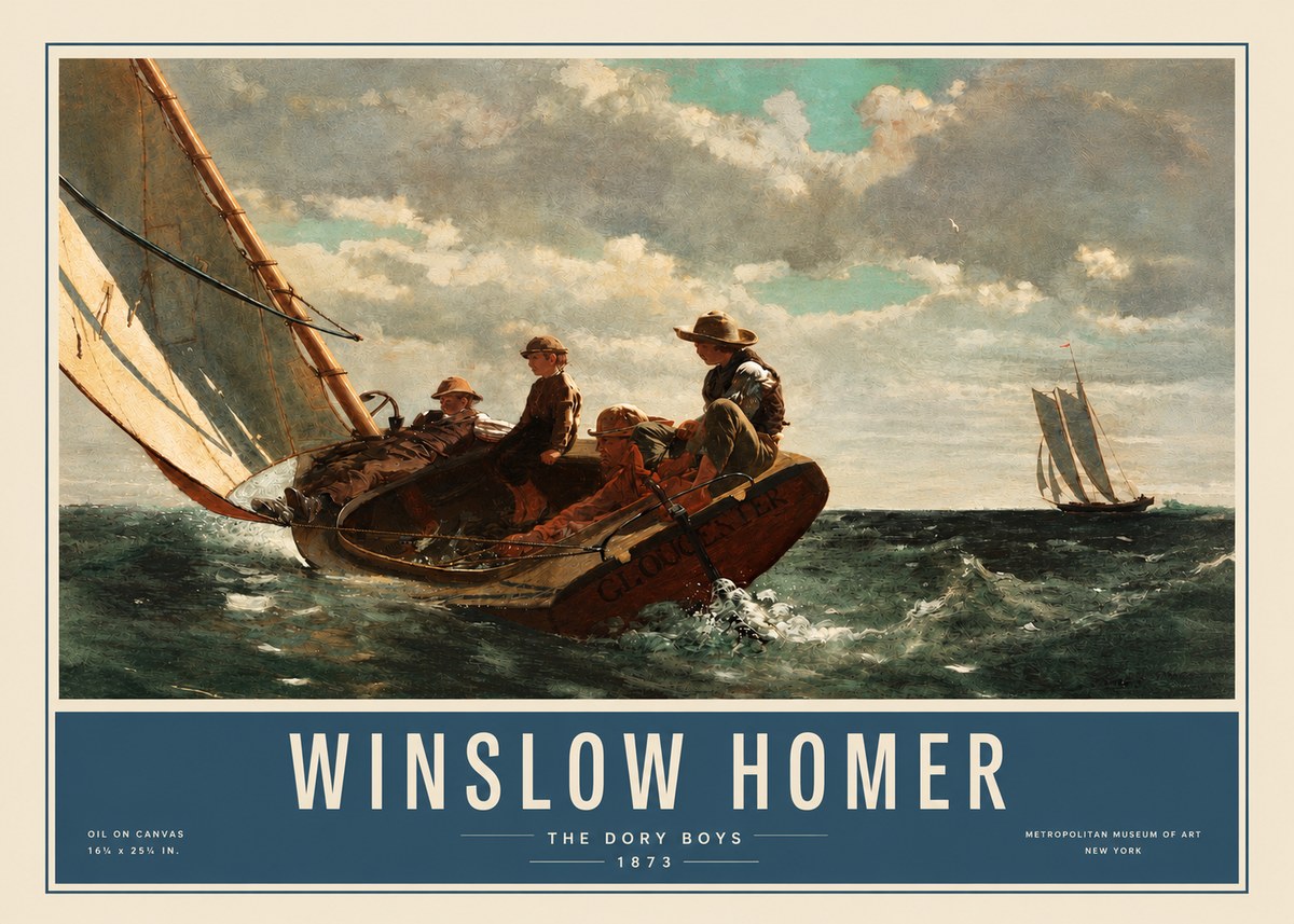 Winslow Homer The Dory Boys No3 - Juliste
