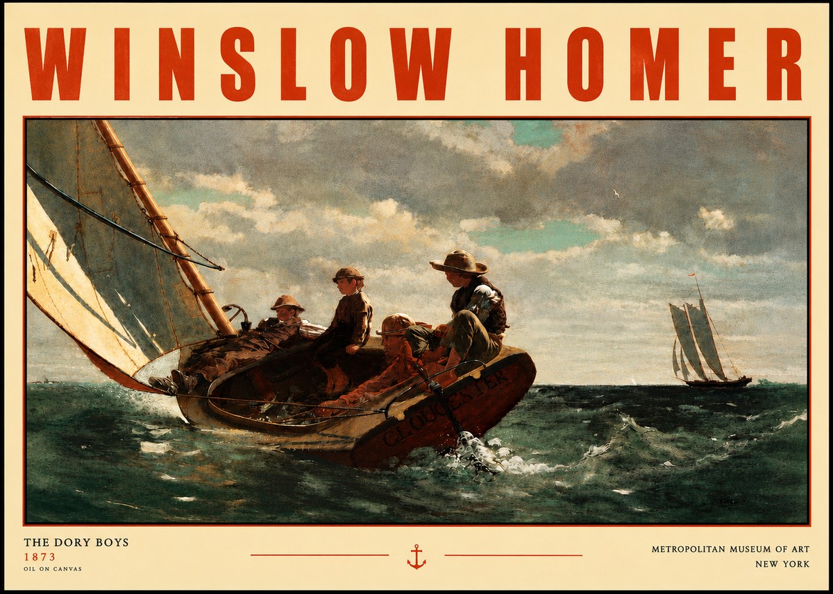 Winslow Homer The Dory Boys No4 - Juliste