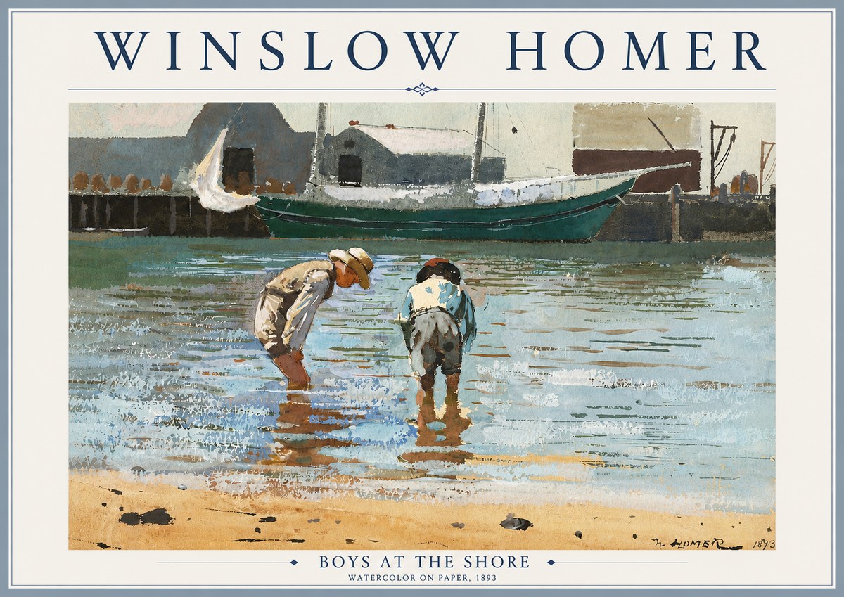 Winslow Homer Boys at the Shore No4 - Juliste